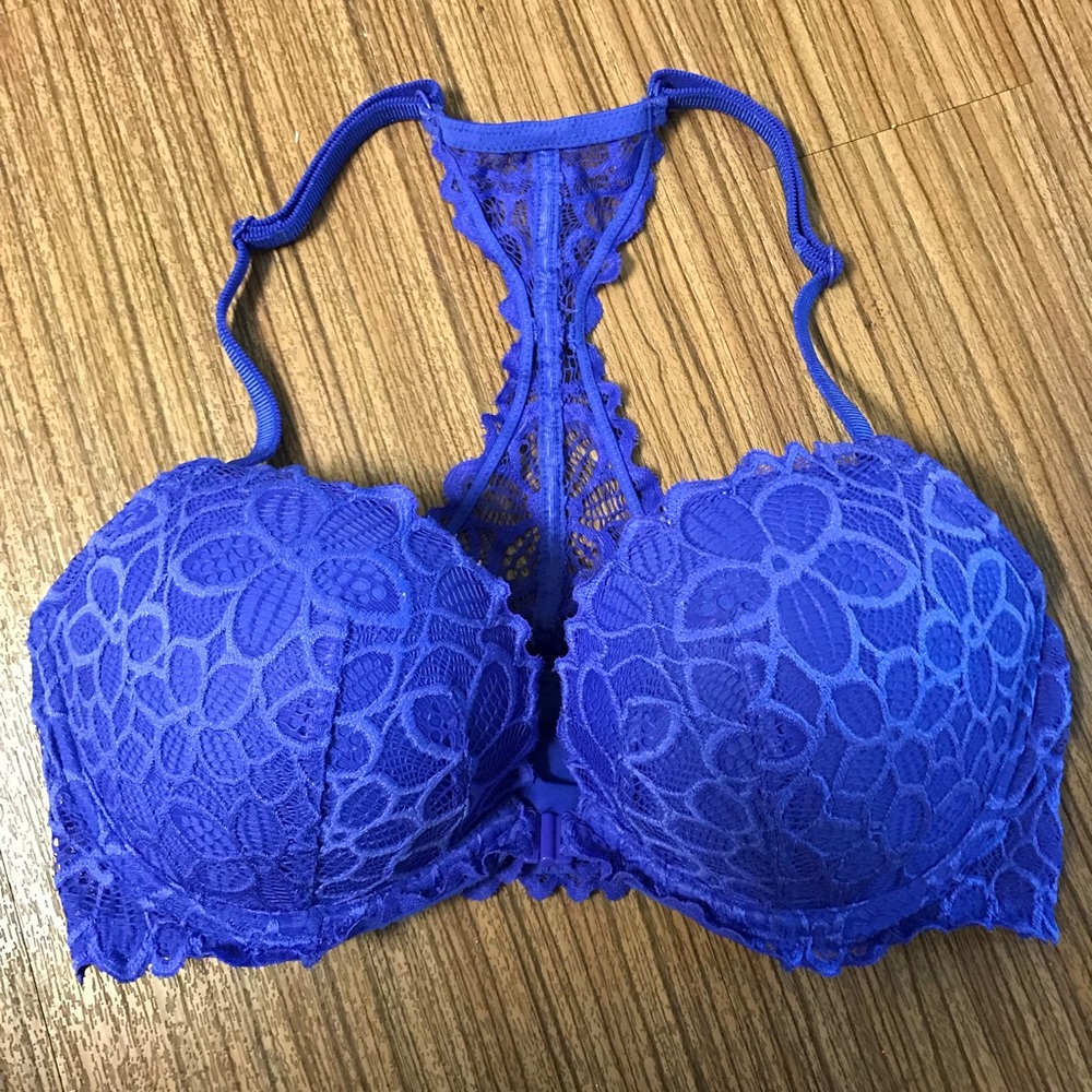 Medium V.S. Blue Beautiful Bombshell Pushup Bra
